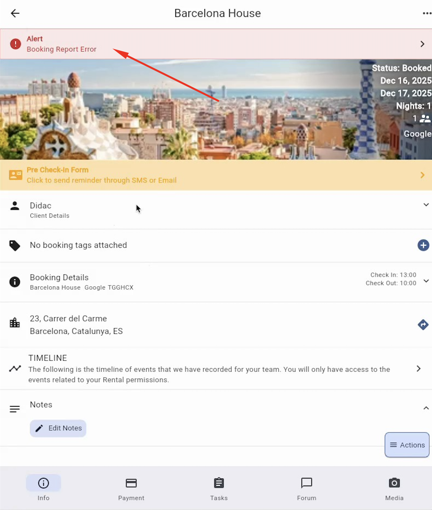 Editing booking to fix error Editing booking to fix error