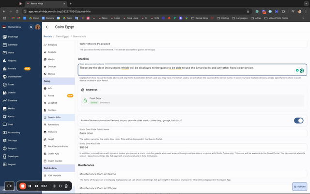 Key point at 397.80s: It's sent to the guest and also in the case portal, if you have it, which we recommend