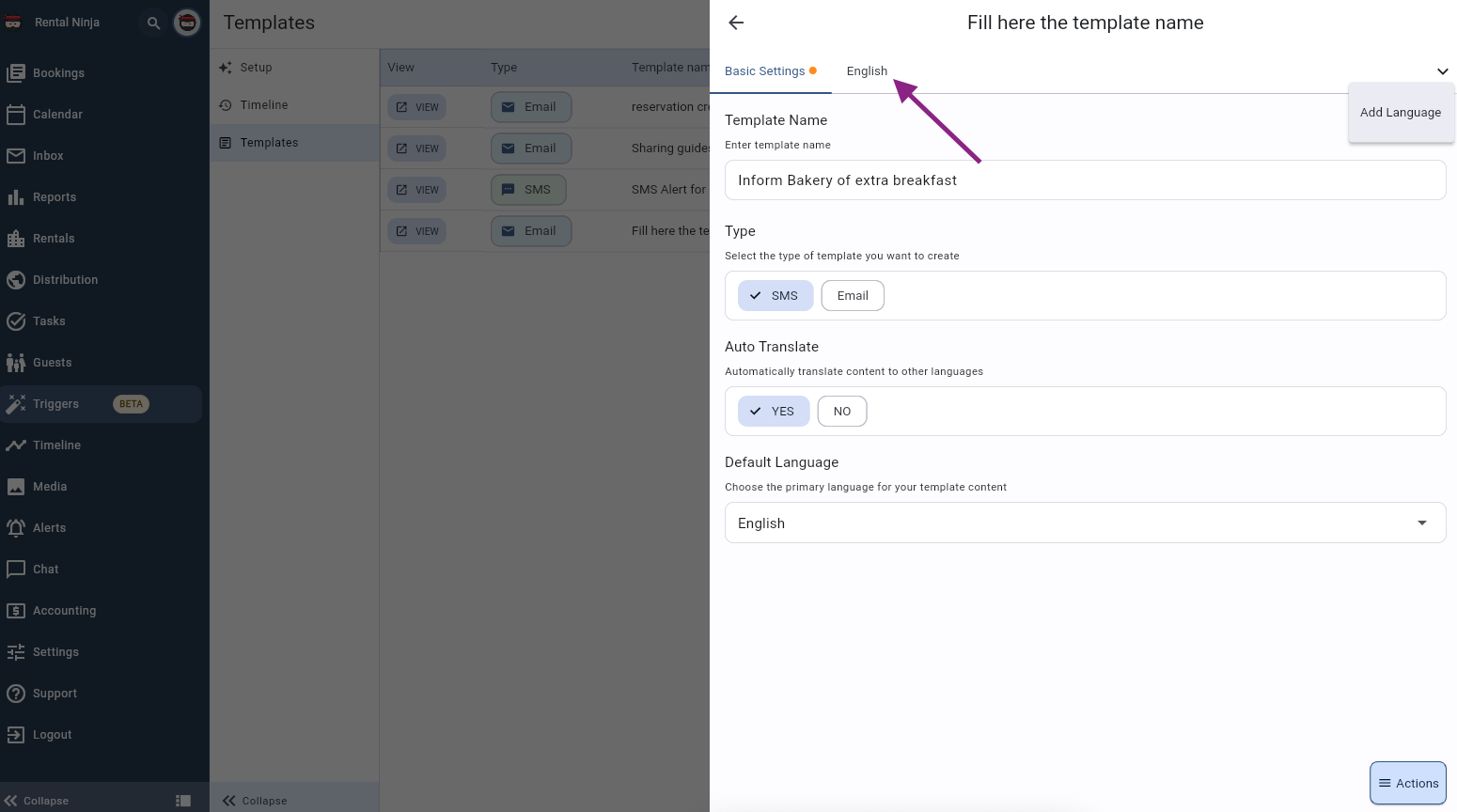createTriggertemplate